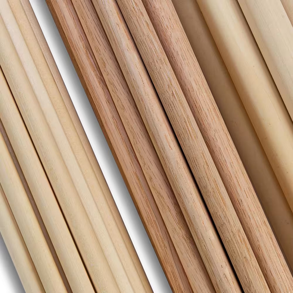 Oak round Dowel - 36 In. X 1.25 In. - Sanded and Ready for Finishing - Versatile Wooden Rod for DIY Home Projects