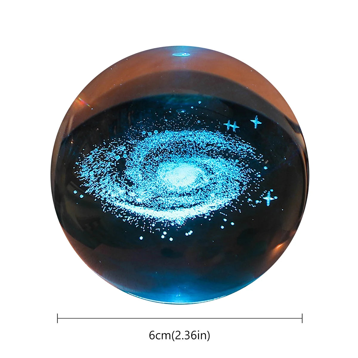 3D Crystal Ball LED Night Light Glowing Planetary Galaxy Lamp for Home Bedrom Desk Creative Decor Gift Planet Moon Bedside Lamp