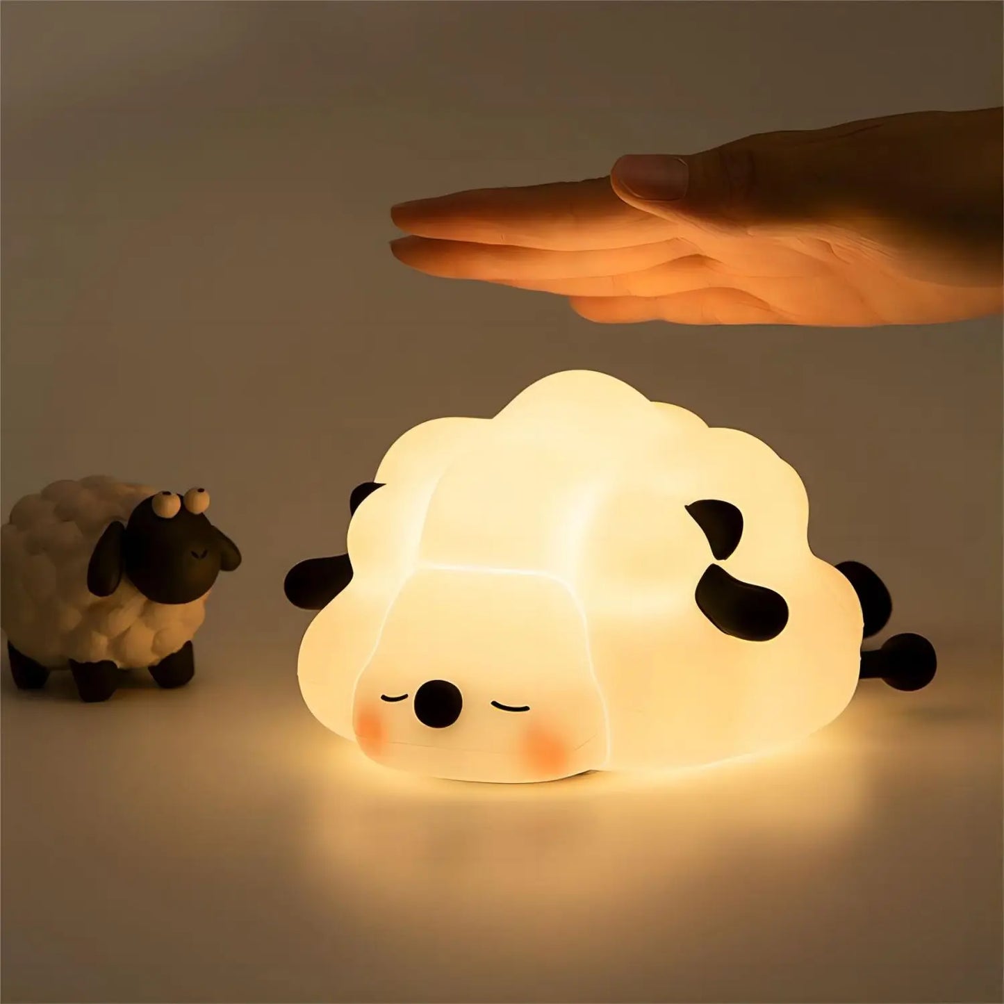 LED Night Lights Cute Sheep Panda Rabbit Silicone Lamp USB Rechargeable Timing Bedside Decor Kids Baby Nightlight Birthday Gift