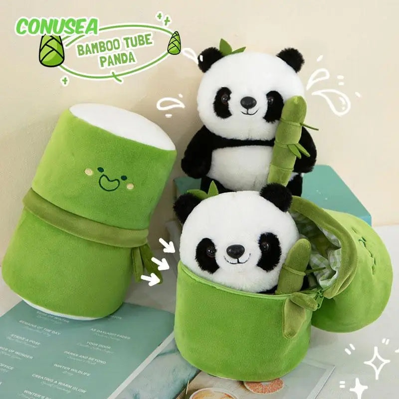 Kawaii Bamboo Panda Doll Plush Dolls Toy Soft Stuffed Plush Plushie Pillow Toys for Girls Girlfriend Chidren Gifts Halloween